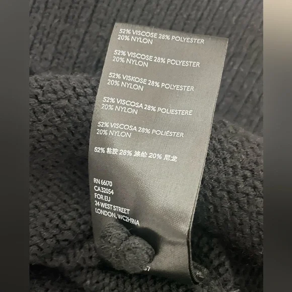 Anthropologie Black Cold Shoulder Cable Knit Sweater – Size M - Picture 6 of 7